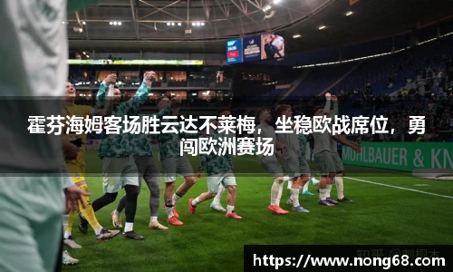 霍芬海姆客场胜云达不莱梅，坐稳欧战席位，勇闯欧洲赛场
