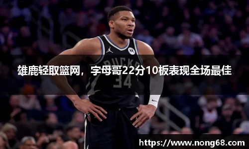 雄鹿轻取篮网，字母哥22分10板表现全场最佳