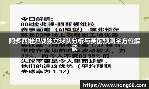 阿多西维迎战独立球队分析与赛前预测全方位解读